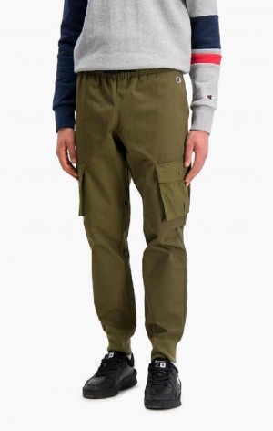 Champion Bordázott Cuff Cargo Joggers Férfi Jogger Nadrág Zöld | 4120-QFYDW