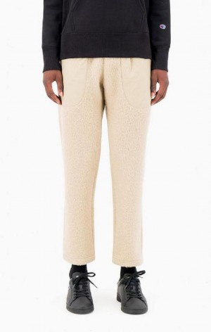 Champion C Logo Egyenes-Leg Pants Férfi Jogger Nadrág Bézs | 8740-TQIFZ