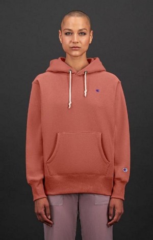 Champion C Logo Reverse Weave Hoodie Női Kapucnis Pulóver Bordó | 8201-RQZKV