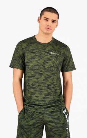 Champion Camo Quick Dry Torna T-Shirt Férfi Póló Zöld | 9760-MNSOQ