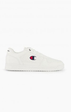 Champion Chicago Faux Bőr Trainers Férfi Edzőcipő Fehér | 3791-WCHDK