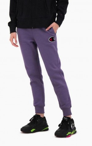 Champion Contrast Cuff Fleece Velvet C Joggers Női Jogger Nadrág Lila Olivazöld | 8034-JQHAM