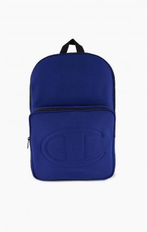 Champion Debossed C Logo Neoprene Backpack Női Táskák Kék | 1397-NSLWA