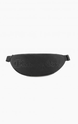 Champion Debossed Script Logo Neoprene Belt Bag Férfi Táskák Fekete | 9506-GXNYT