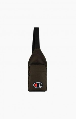 Champion Felt C Logo Shoulder Bag Női Táskák Zöld | 5046-KINRQ