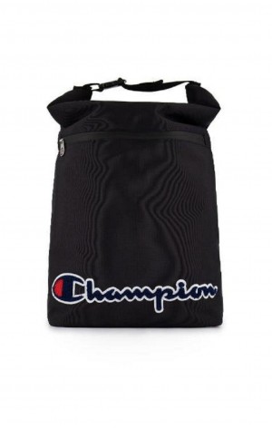 Champion Folding Top Script Logo Backpack Női Táskák Fekete | 6385-WFAPV