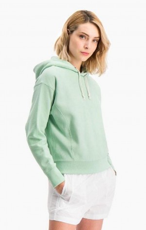 Champion Könnyű Reverse Weave Oversized Hoodie Női Kapucnis Pulóver Világos Zöld | 7543-SVIKZ