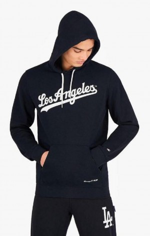 Champion Los Angeles MLB Hoodie Férfi Kapucnis Pulóver Fekete | 5801-BUJSX