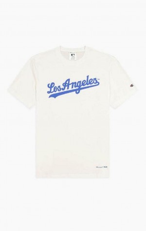 Champion Los Angeles MLB T-Shirt Férfi Póló Fehér | 6304-NXZIC