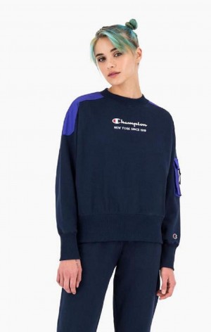 Champion New York Sweatshirt Női Pulóverek Lila | 1245-GFZJM