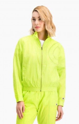 Champion Oversized C Logo Pálya Jacket Női Kabát Világos Zöld | 8695-BLCQJ