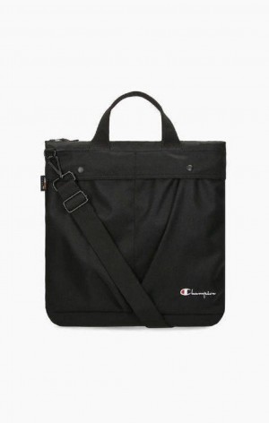 Champion Pocket Front Zip Tote Bag Női Táskák Fekete | 8495-BMSEX