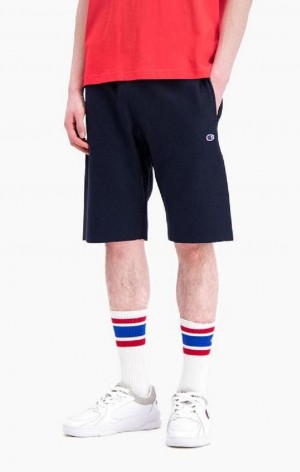 Champion Reverse Weave Long Shorts Férfi Rövidnadrág Sötétkék | 4581-KRWZB