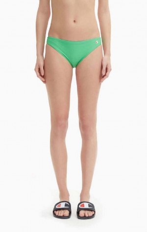 Champion Reversible 'C' Logo Patch Bikini Bottoms Női Fürdőruha Zöld | 4816-ZEDGW