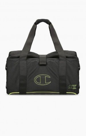 Champion Roll Top Neon Outline C Logo Duffle Bag Női Táskák Fekete | 4138-OJQGA