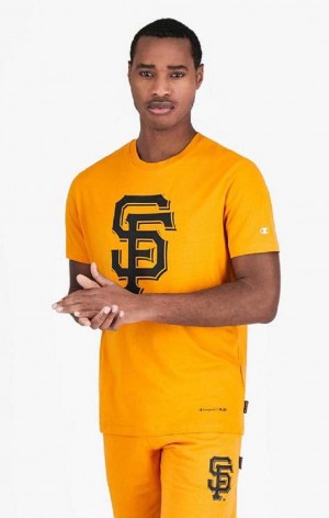 Champion San Francisco MLB T-Shirt Férfi Póló Narancssárga | 2857-AKODE