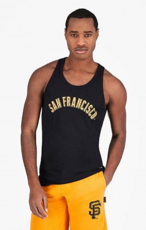 Champion San Francisco MLB Tank Top Férfi Póló Fekete | 5278-PLSYT