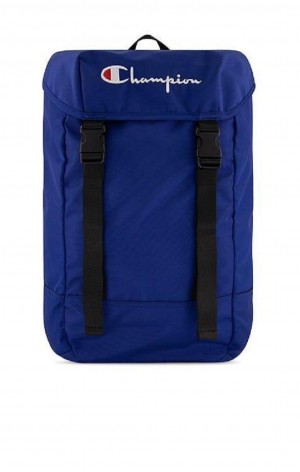 Champion Script Logo Csatos Front Backpack Női Táskák Kék | 6701-HRYQZ