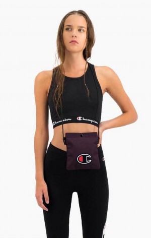 Champion Script Logo Derekú Racer Back Sports Bra Női Sport Melltartó Fekete | 1706-VUCHG