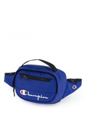 Champion Script Logo Zip Belt Bag Férfi Táskák Kék | 0759-VHRKO