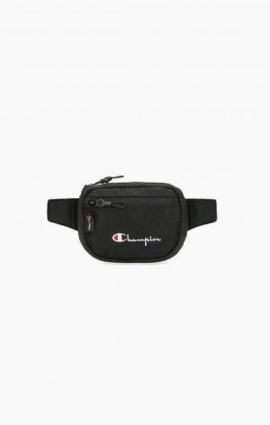 Champion Script Logo Zip Belt Bag Férfi Táskák Fekete | 5683-ZJRPW