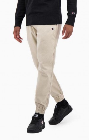 Champion Stretch Pamut Twill Cuffed Trousers Férfi Jogger Nadrág Barna | 4268-CGNTB