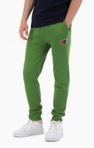 Champion Velúr C Pamut Terry Cuffed Joggers Férfi Jogger Nadrág Zöld | 3461-GDIJL