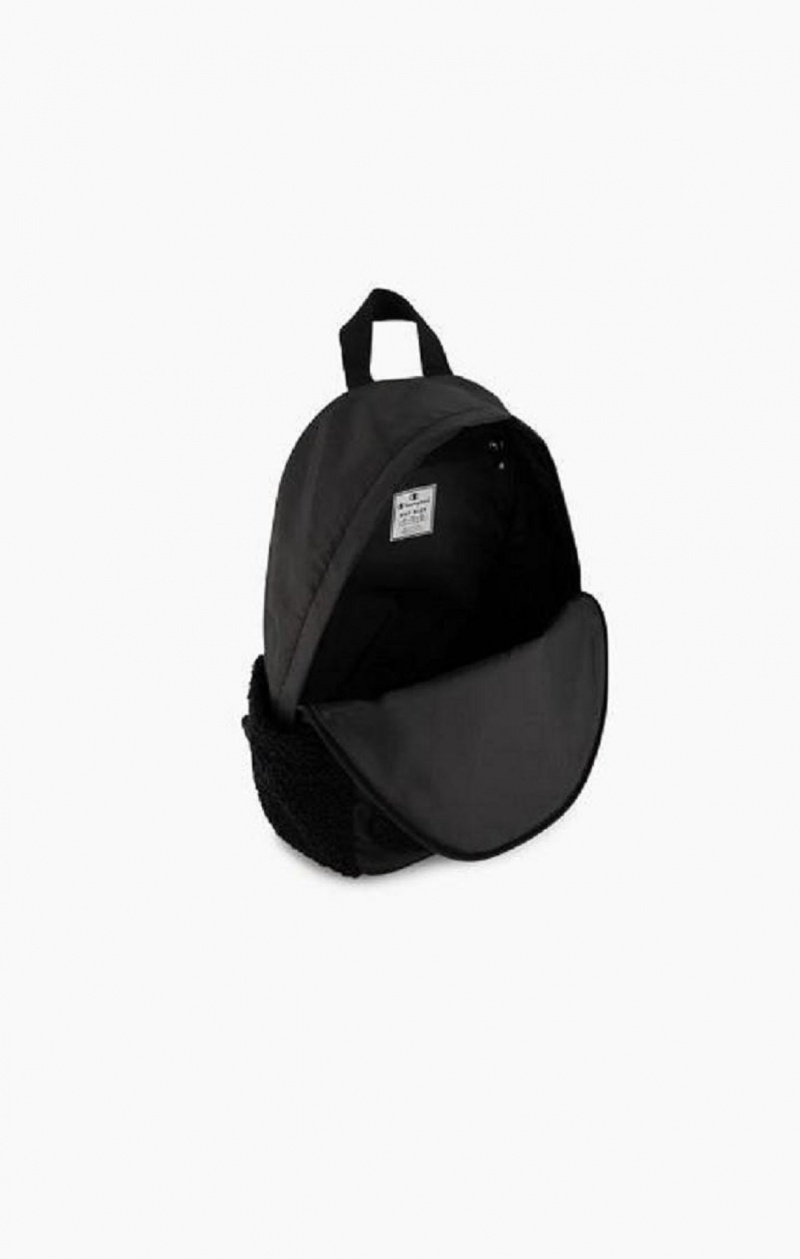 Champion 1919 Logo Teddy Backpack Férfi Táskák Fekete | 6912-WRFJU