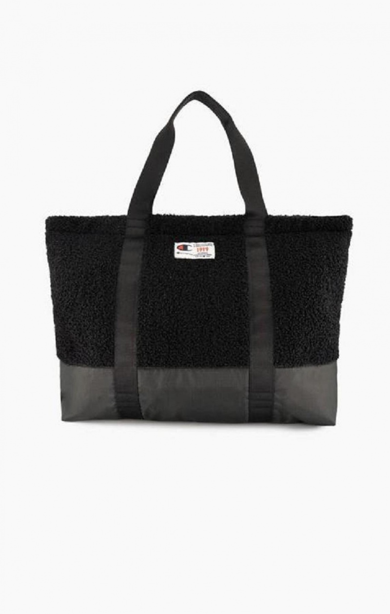 Champion 1919 Logo Teddy Tote Bag Női Táskák Fekete | 6941-ATRHV