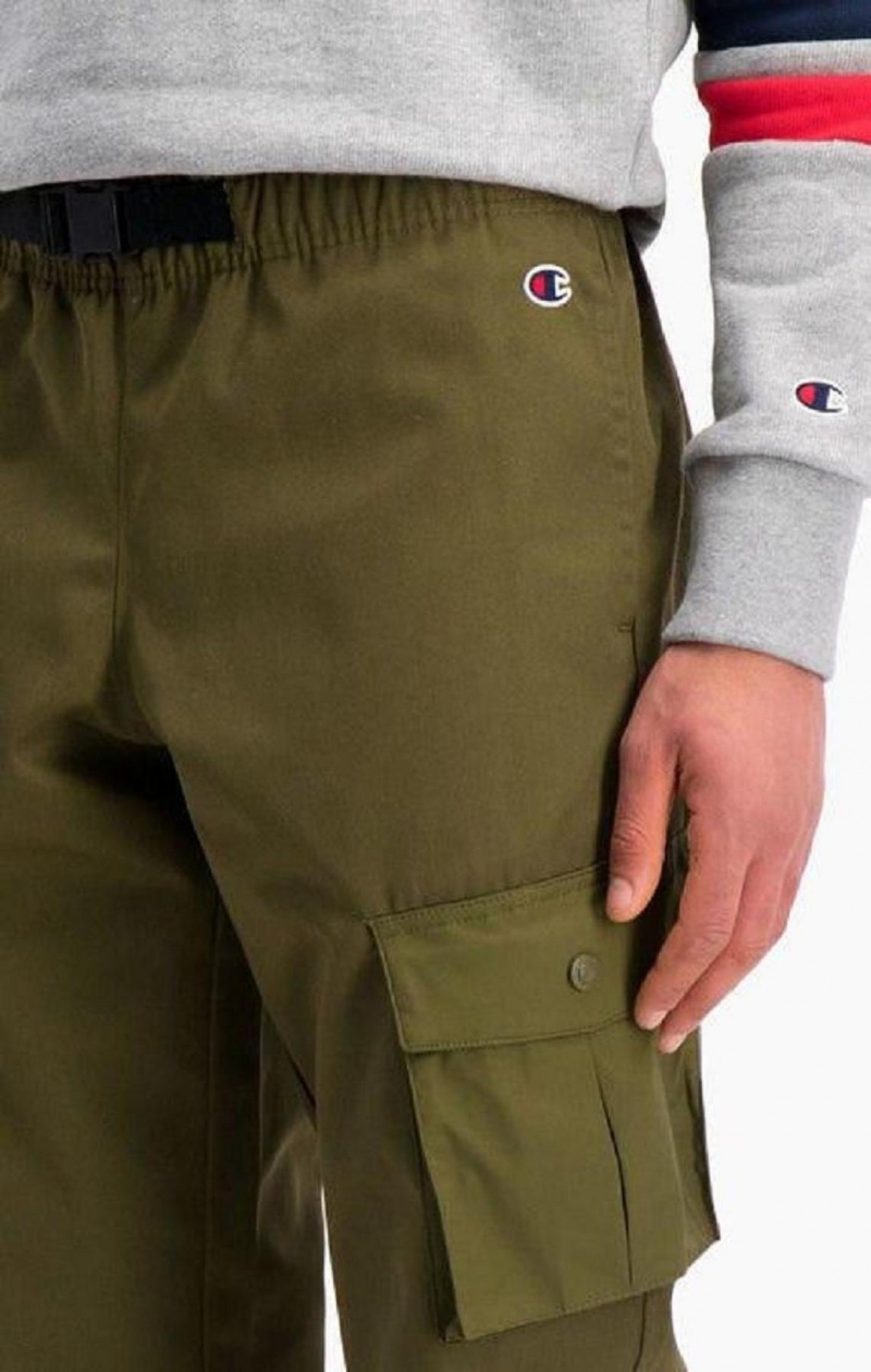 Champion Bordázott Cuff Cargo Joggers Férfi Jogger Nadrág Zöld | 4120-QFYDW