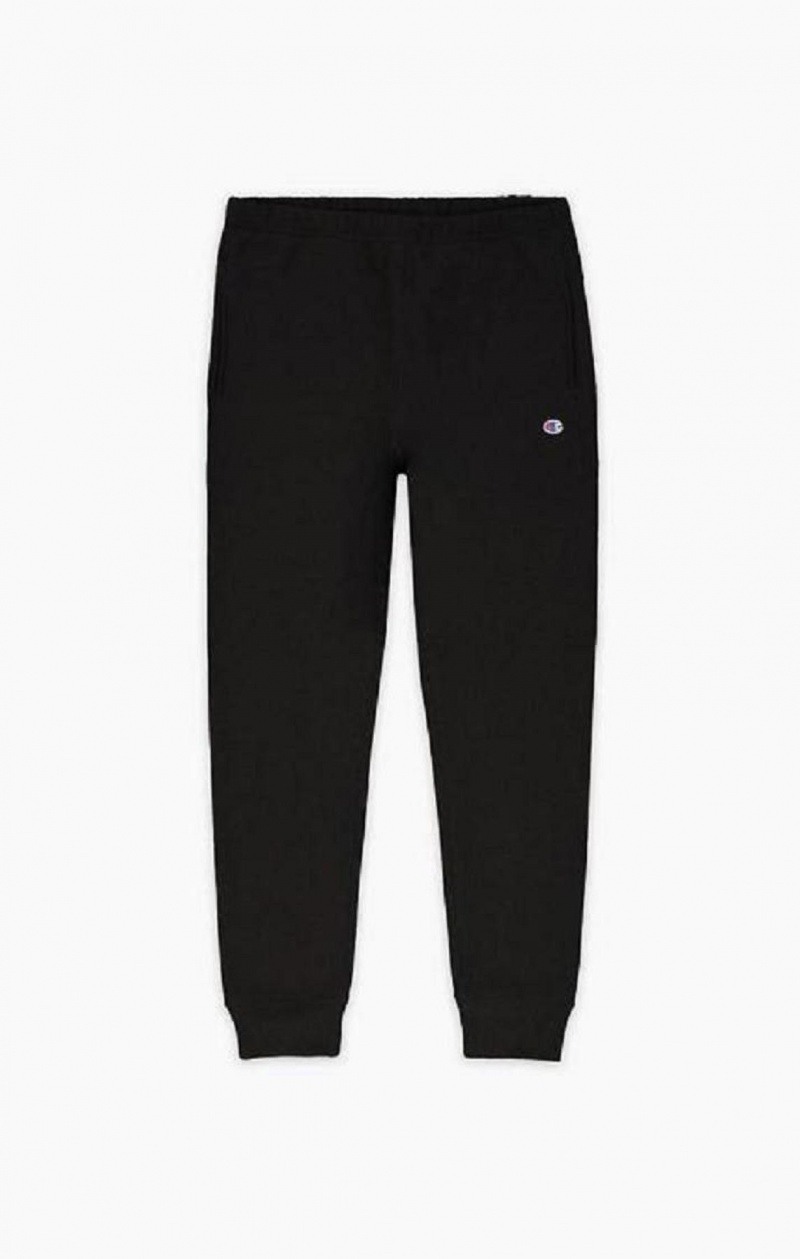 Champion Bordázott Cuffed Reverse Weave Joggers Férfi Jogger Nadrág Fekete | 1940-GWEMI