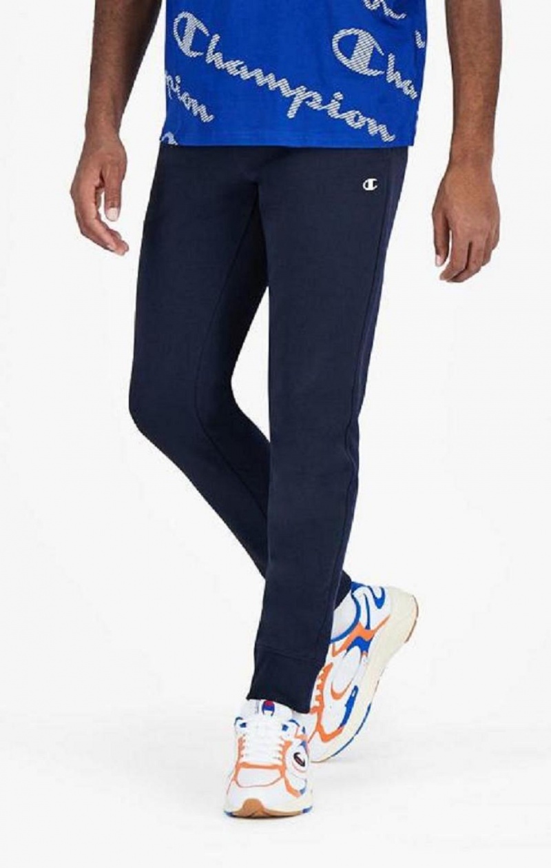 Champion C Logo Detail Cuffed Joggers Férfi Jogger Nadrág Sötétkék | 7928-IMJPN