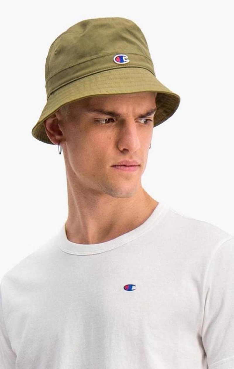 Champion C Logo Patch Bucket Hat Női Kalap Olivazöld Zöld | 5470-PHFSL