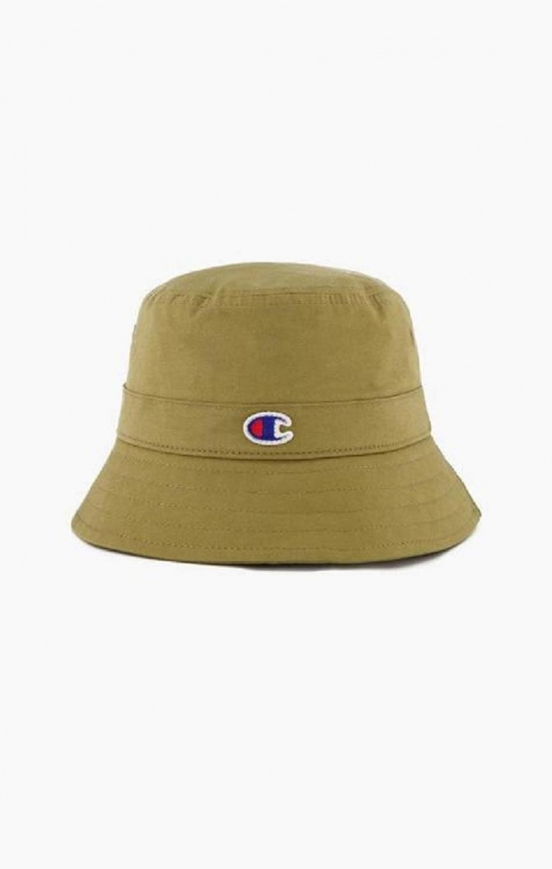 Champion C Logo Patch Bucket Hat Női Kalap Olivazöld Zöld | 5470-PHFSL