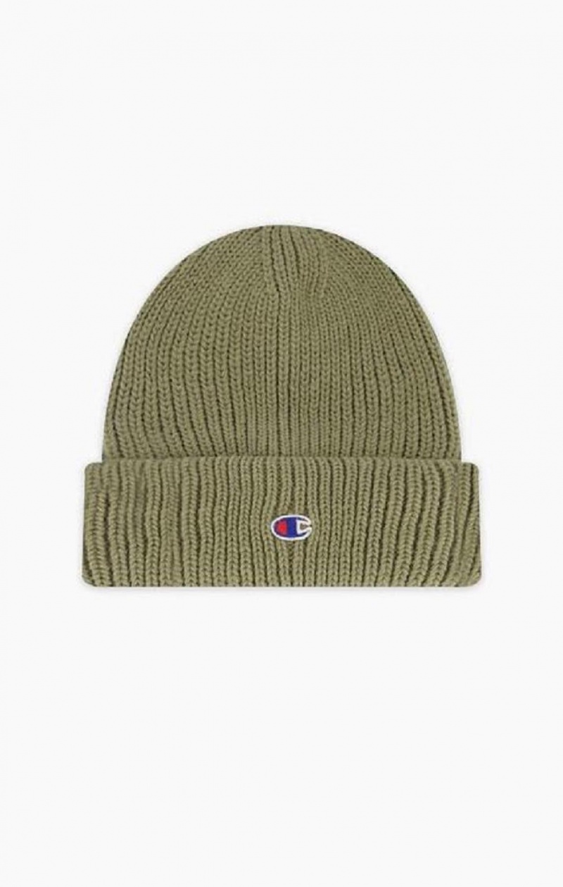 Champion C Logo Patch Magas Beanie Hat Női Kalap Bézs | 9321-ZNRYF