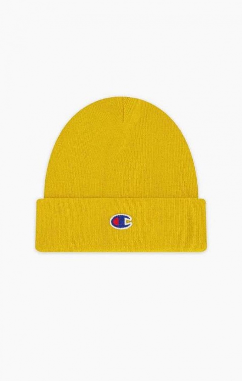 Champion C Logo Recycled Yarn Beanie Hat Férfi Kalap Arany | 8591-WDMTI