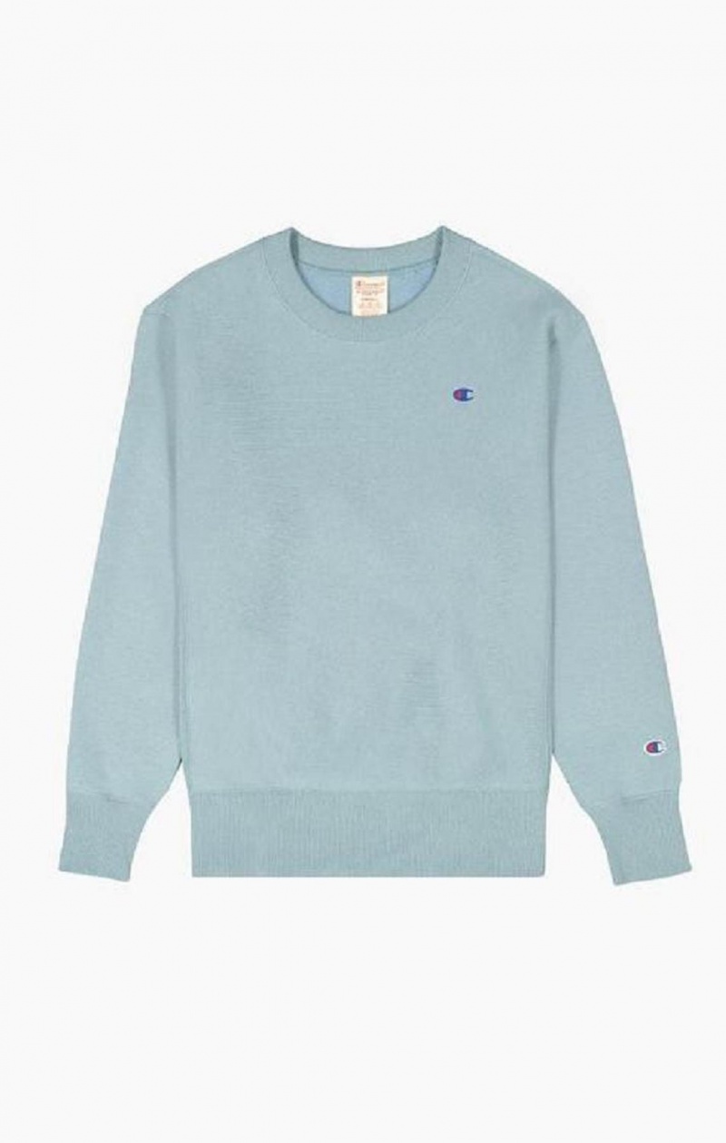 Champion C Logo Reverse Weave Sweatshirt Női Pulóverek Türkiz Kék | 5128-BXCGK