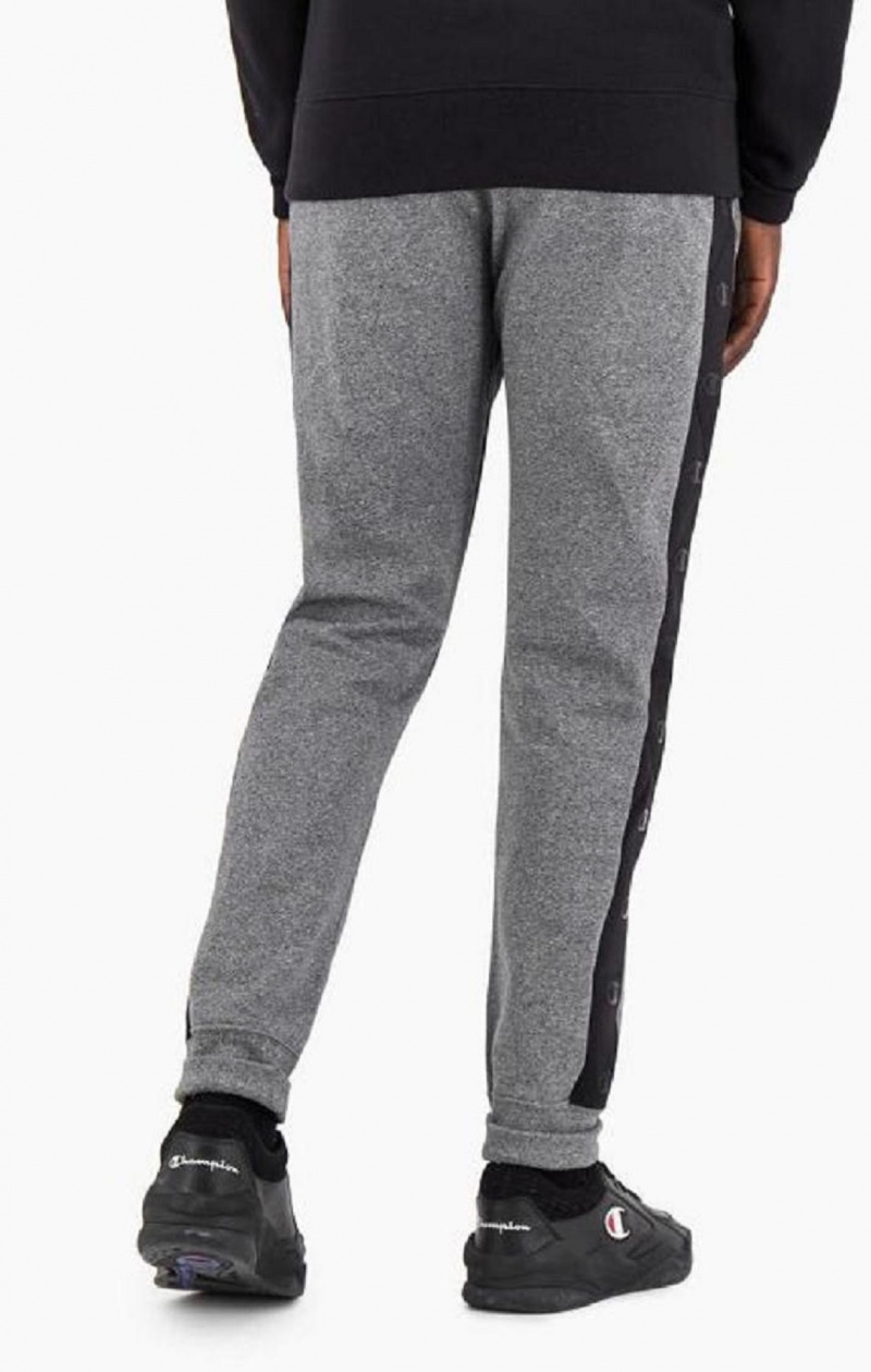 Champion C Logo Tape Fleece Joggers Férfi Jogger Nadrág Sötétszürke | 5173-JEYND