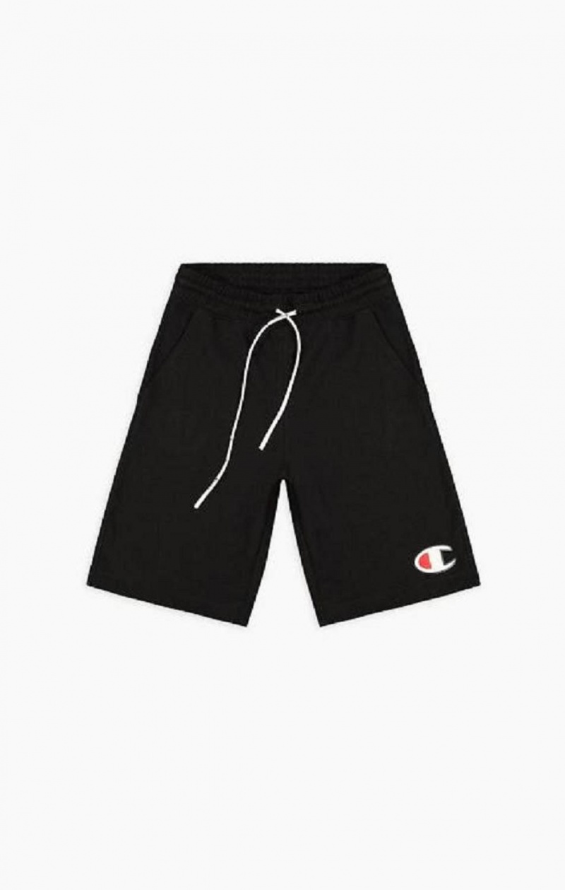 Champion C Patch Bermuda Shorts Női Rövidnadrág Fekete | 9780-FUHGR