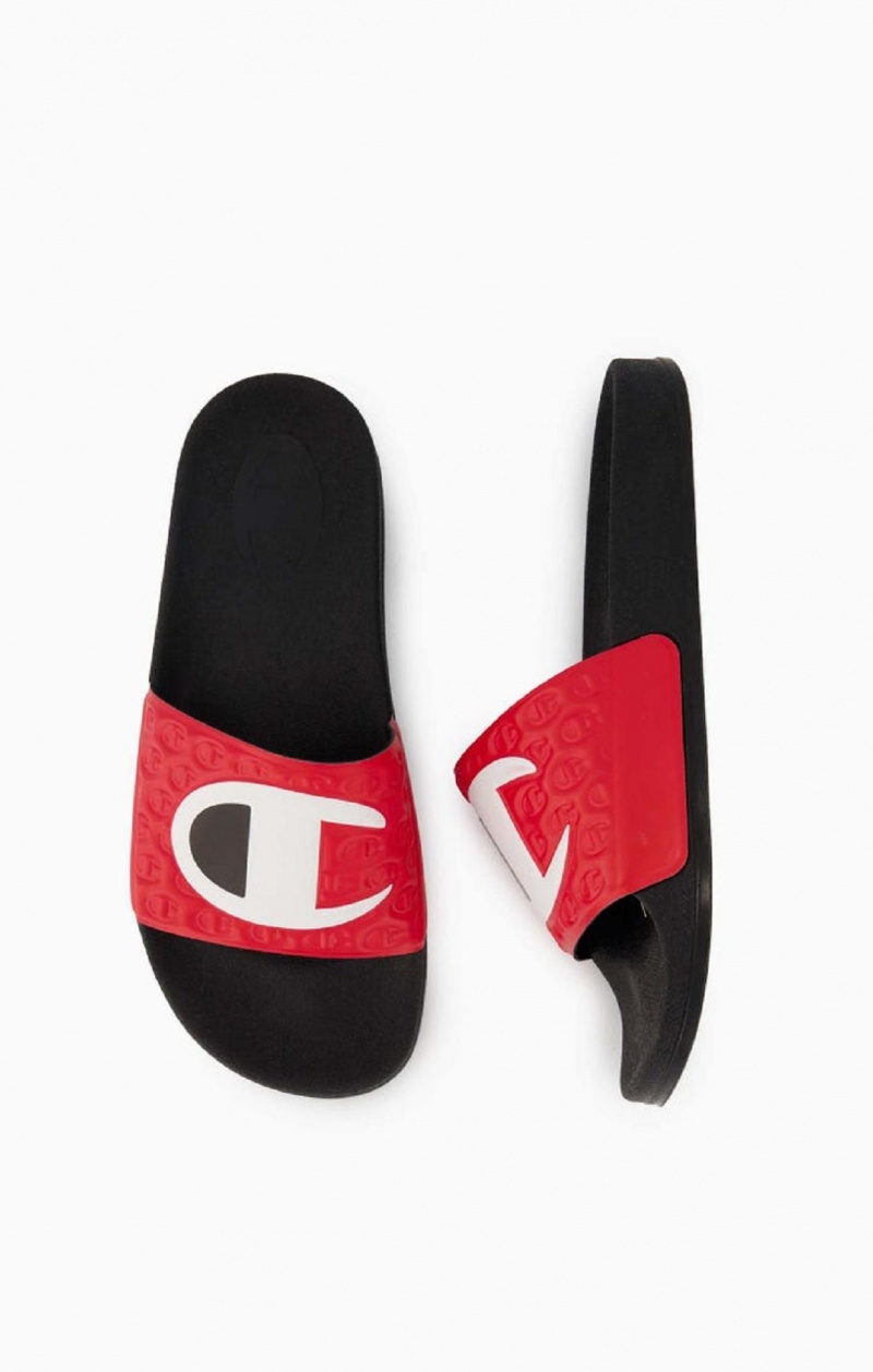 Champion C Patch Pool Slides Férfi Papucs Piros | 8295-PRDCV