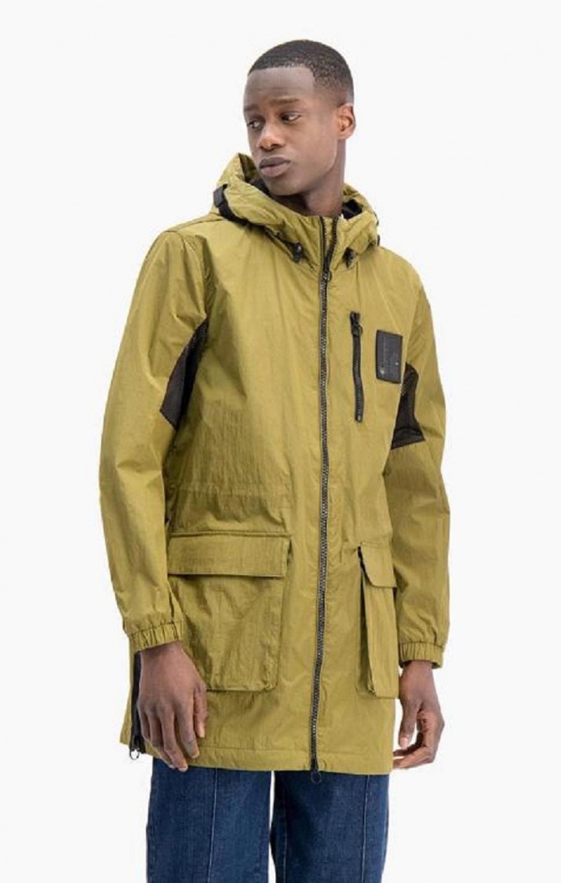 Champion Cargo Pocket Csuklyás Coat Férfi Kabát Olivazöld Zöld | 2965-KEHBV