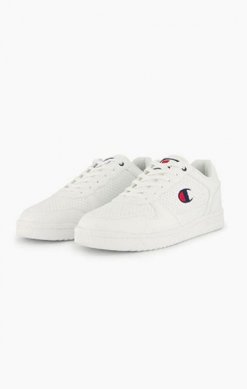 Champion Chicago Faux Bőr Trainers Férfi Edzőcipő Fehér | 3791-WCHDK