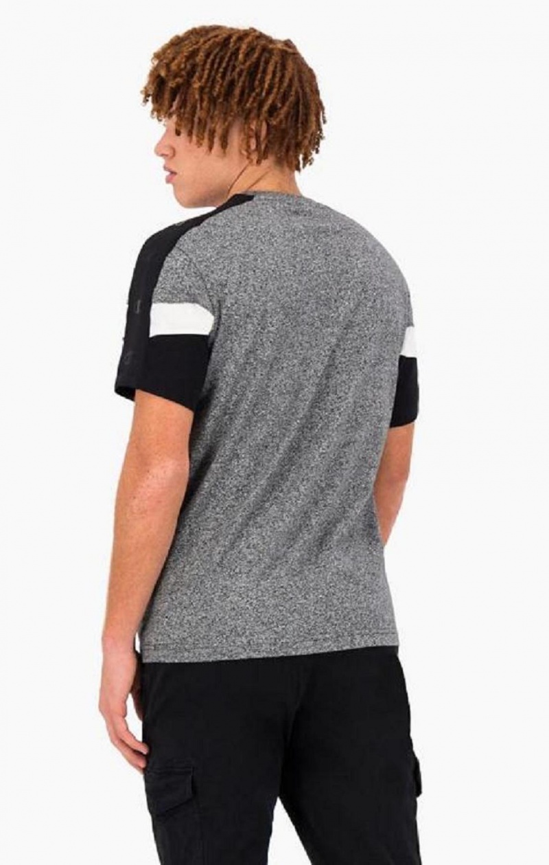 Champion Colour Block Insert T-Shirt Férfi Póló Sötétszürke | 3698-JZQTF