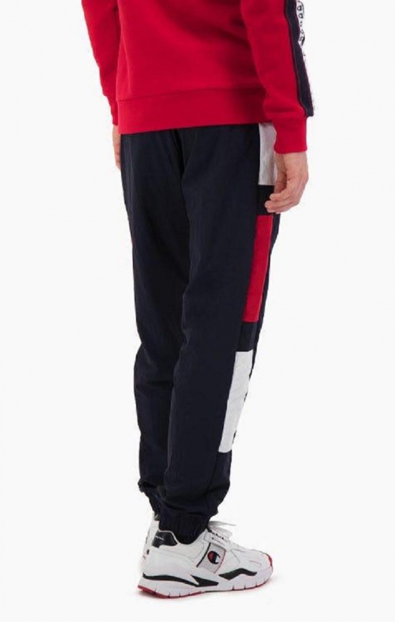 Champion Colour Block Pálya Pants Férfi Jogger Nadrág Sötéttürkiz | 6751-GDRMY