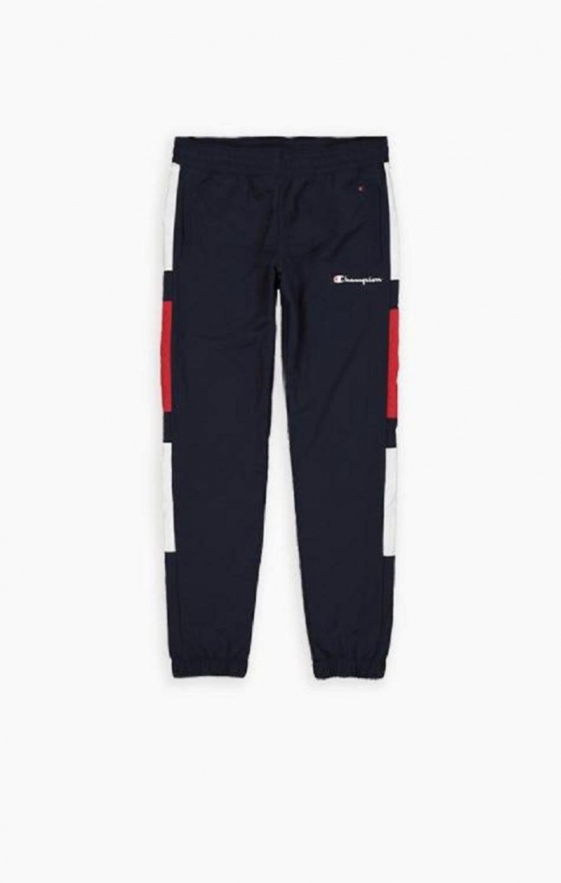 Champion Colour Block Pálya Pants Férfi Jogger Nadrág Sötéttürkiz | 6751-GDRMY