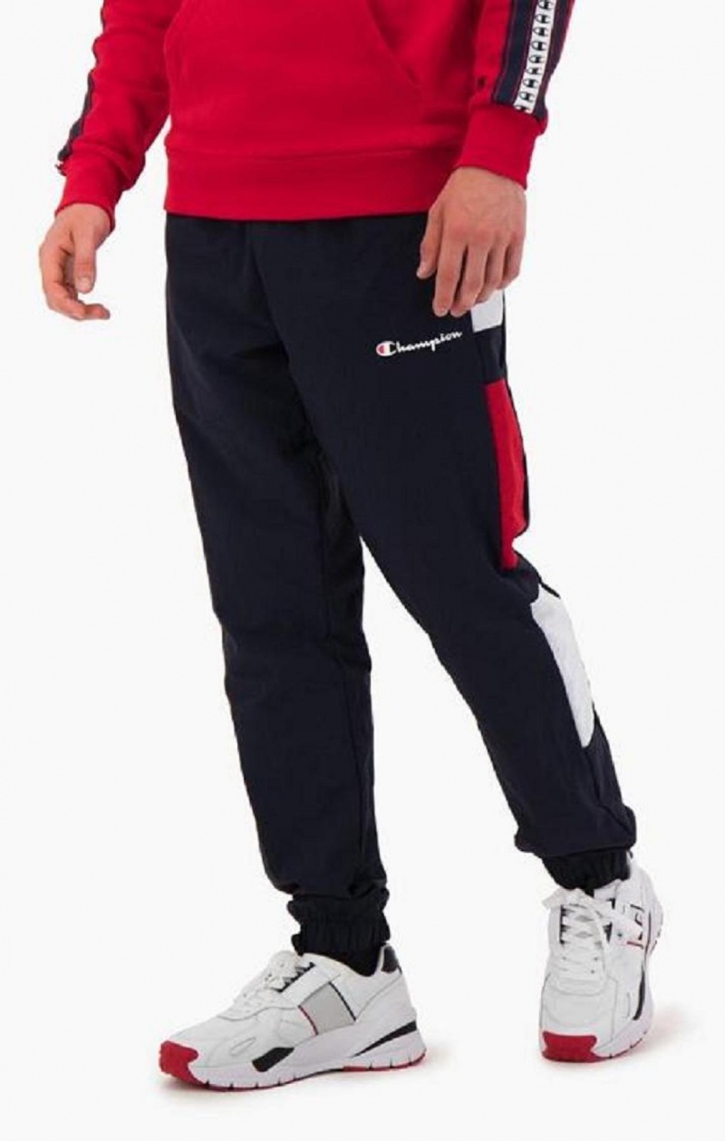 Champion Colour Block Pálya Pants Férfi Jogger Nadrág Sötéttürkiz | 6751-GDRMY