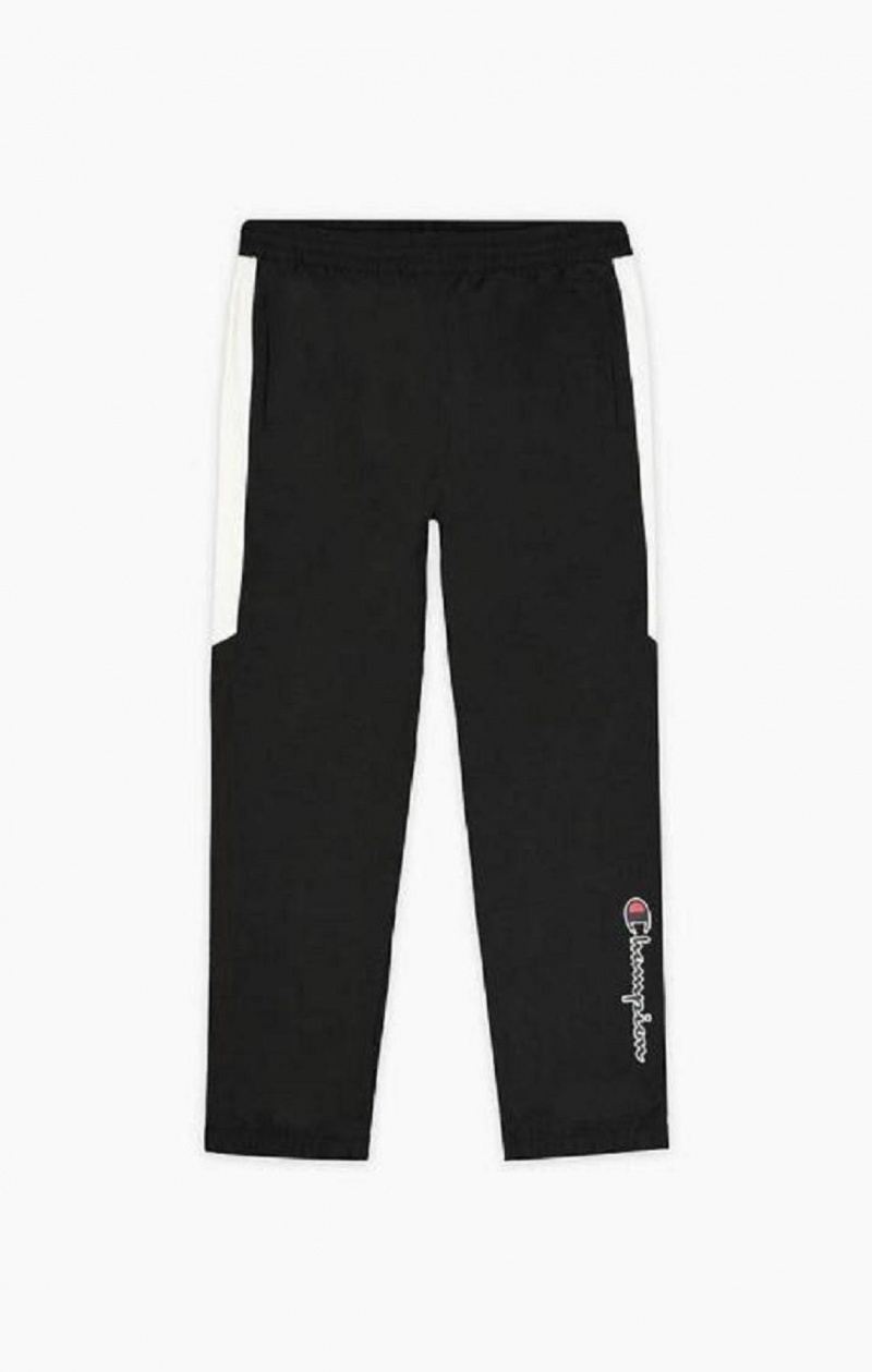 Champion Colour Block Pálya Pants Férfi Jogger Nadrág Fekete | 0397-ZJNDR