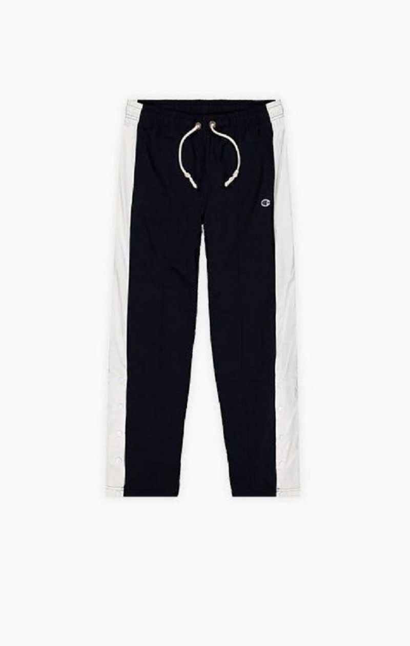 Champion Colour Block Popper Pálya Pants Női Jogger Nadrág Fekete | 7103-BTMUR