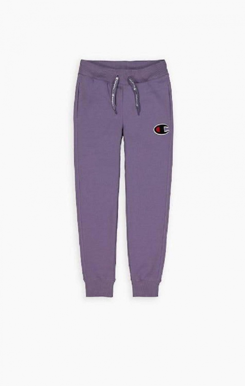 Champion Contrast Cuff Fleece Velvet C Joggers Női Jogger Nadrág Lila Olivazöld | 8034-JQHAM