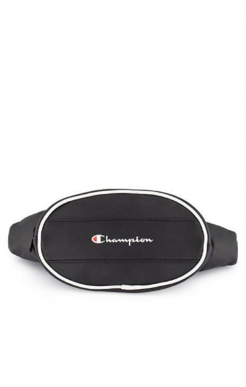 Champion Contrast Piping Faux Bőr Belt Bag Női Táskák Fekete | 9352-DXZFR